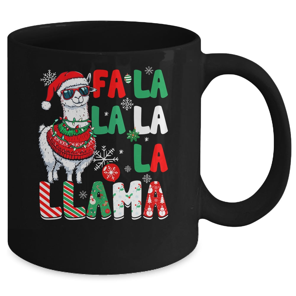 Fa La La Llama Funny Llama Christmas Animal Lover Men Women Mug | siriusteestore