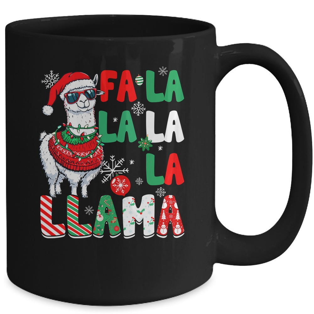 Fa La La Llama Funny Llama Christmas Animal Lover Men Women Mug | siriusteestore