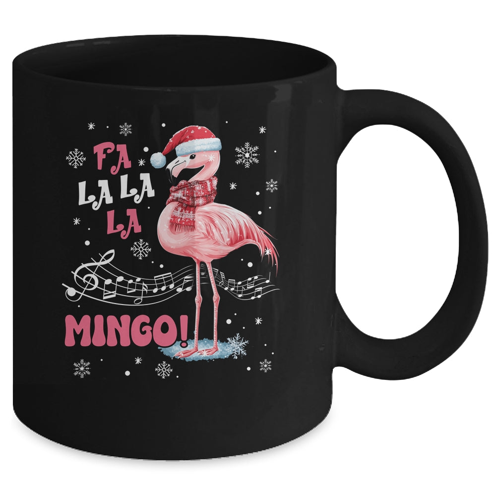 Fa La La Mingo Flamingo Candy Cane Christmas Girls Women Mug | siriusteestore