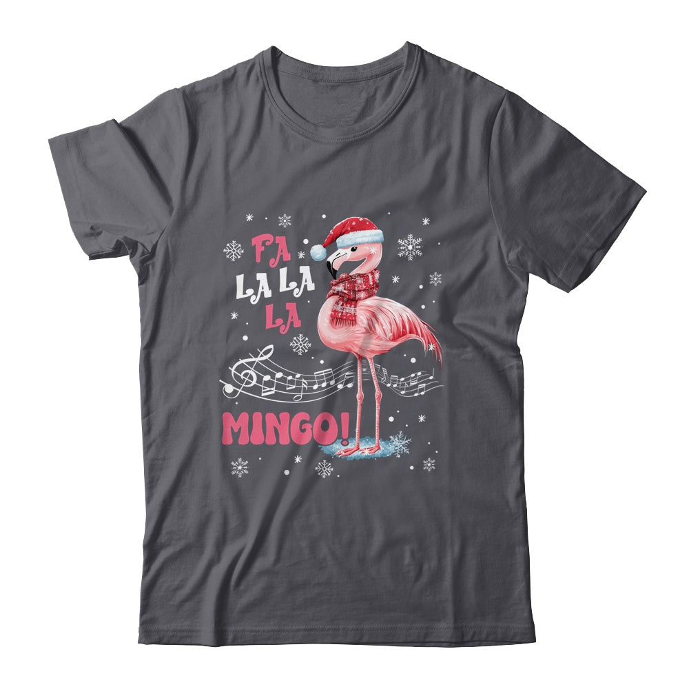 Fa La La Mingo Flamingo Candy Cane Christmas Girls Women Shirt & Sweatshirt | siriusteestore