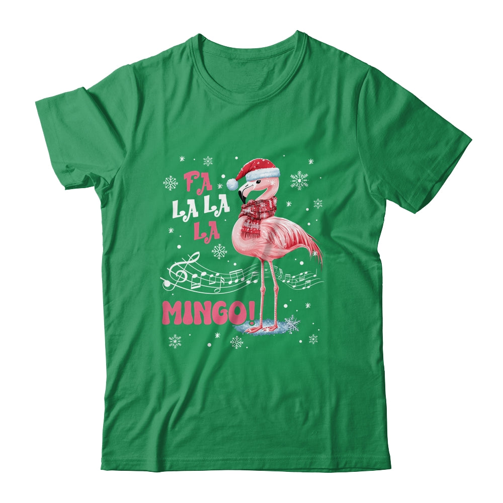 Fa La La Mingo Flamingo Candy Cane Christmas Girls Women Shirt & Sweatshirt | siriusteestore