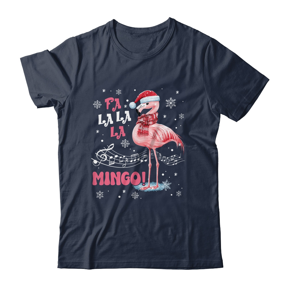 Fa La La Mingo Flamingo Candy Cane Christmas Girls Women Shirt & Sweatshirt | siriusteestore