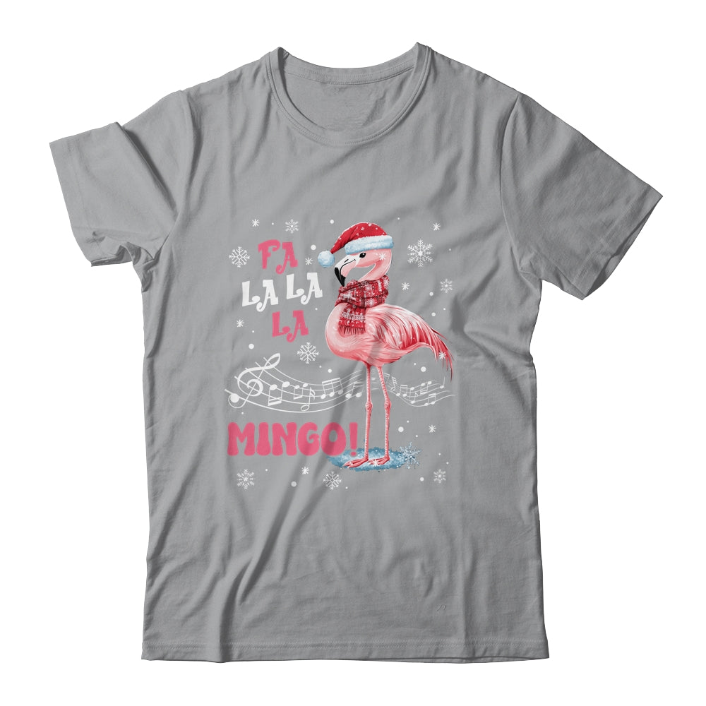 Fa La La Mingo Flamingo Candy Cane Christmas Girls Women Shirt & Sweatshirt | siriusteestore