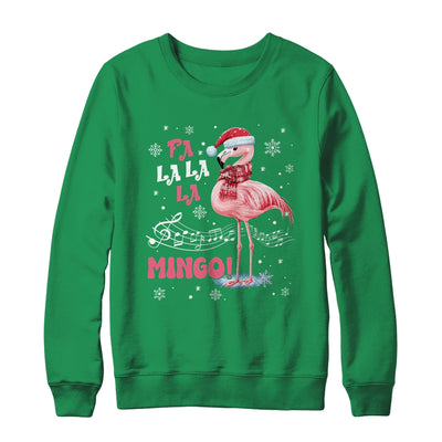 Fa La La Mingo Flamingo Candy Cane Christmas Girls Women Shirt & Sweatshirt | siriusteestore
