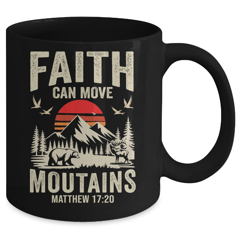 Faith Can Move Mountains Religious Christian Camping Mug | siriusteestore