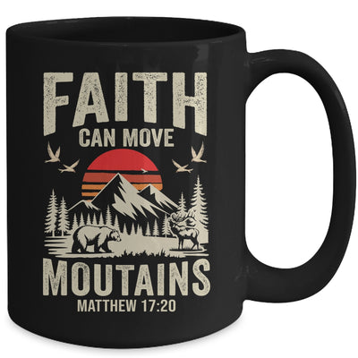 Faith Can Move Mountains Religious Christian Camping Mug | siriusteestore