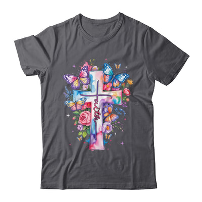 Faith Cross Floral Butterflies Christ Flowers Religious Shirt & Hoodie | siriusteestore