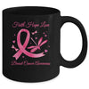 Faith Hope Love Dragonfly Pink Ribbon Breast Cancer Mug | siriusteestore