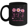 Faith Hope Love Pink Ribbon Breast Cancer Awareness Daisy Mug | siriusteestore