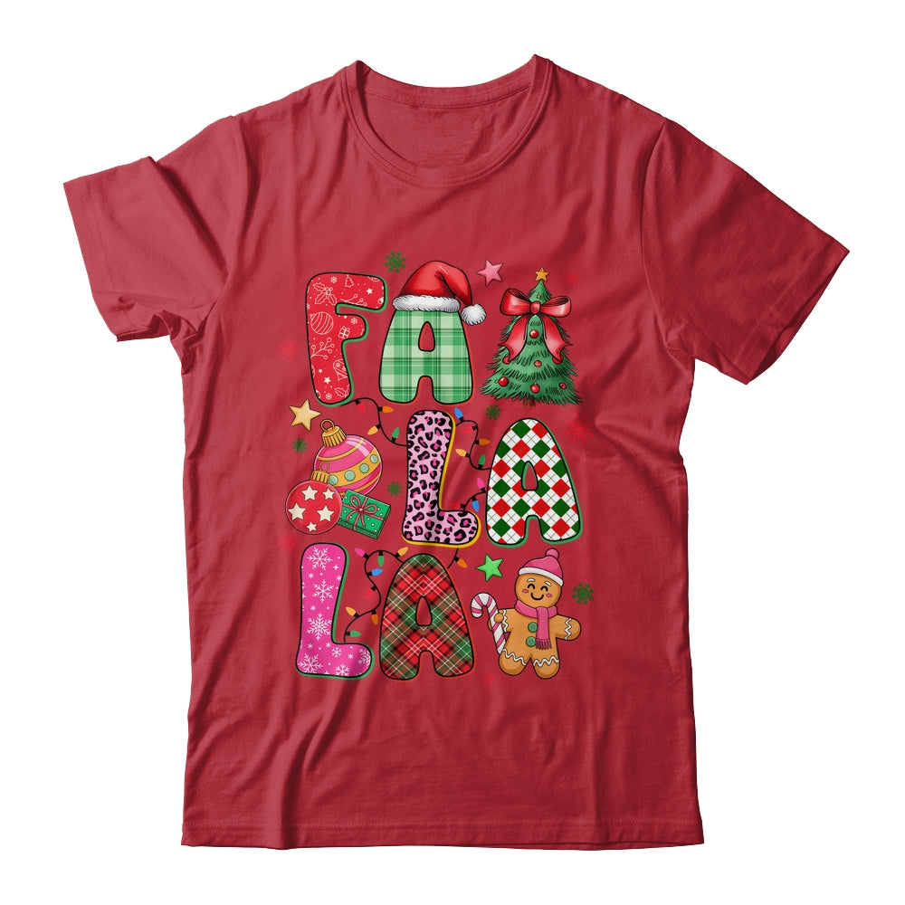 Falala Colorful Preppy Christmas Tree Gingerbread Checkered Shirt & Sweatshirt | siriusteestore