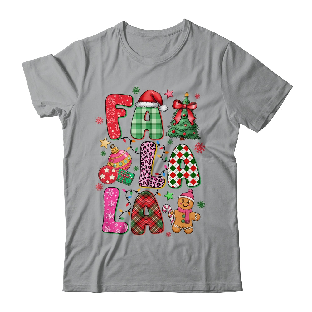 Falala Colorful Preppy Christmas Tree Gingerbread Checkered Shirt & Sweatshirt | siriusteestore