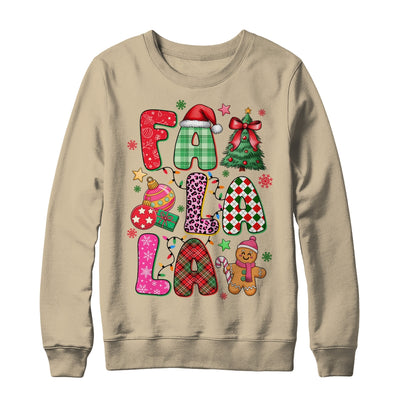 Falala Colorful Preppy Christmas Tree Gingerbread Checkered Shirt & Sweatshirt | siriusteestore