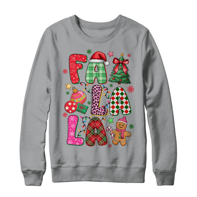Falala Colorful Preppy Christmas Tree Gingerbread Checkered Shirt & Sweatshirt | siriusteestore