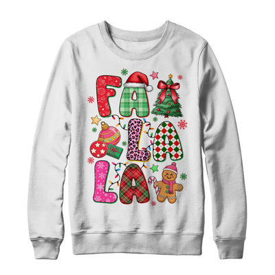 Falala Colorful Preppy Christmas Tree Gingerbread Checkered Shirt & Sweatshirt | siriusteestore