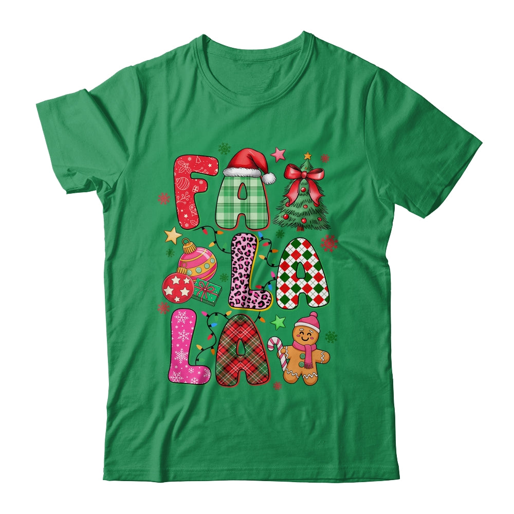 Falala Colorful Preppy Christmas Tree Gingerbread Checkered Shirt & Sweatshirt | siriusteestore