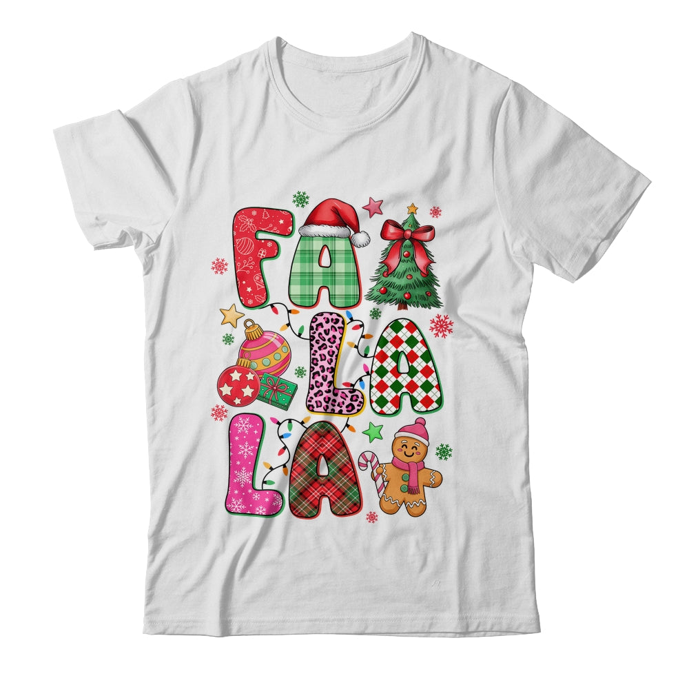 Falala Colorful Preppy Christmas Tree Gingerbread Checkered Shirt & Sweatshirt | siriusteestore