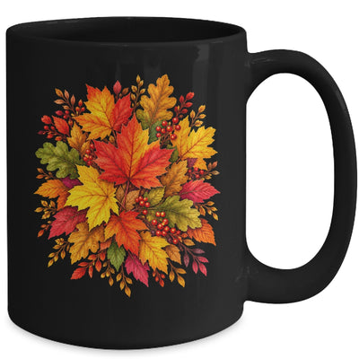 Fall Autumn Leaves Maple Oak Seasonal Harvest Women Mug | siriusteestore