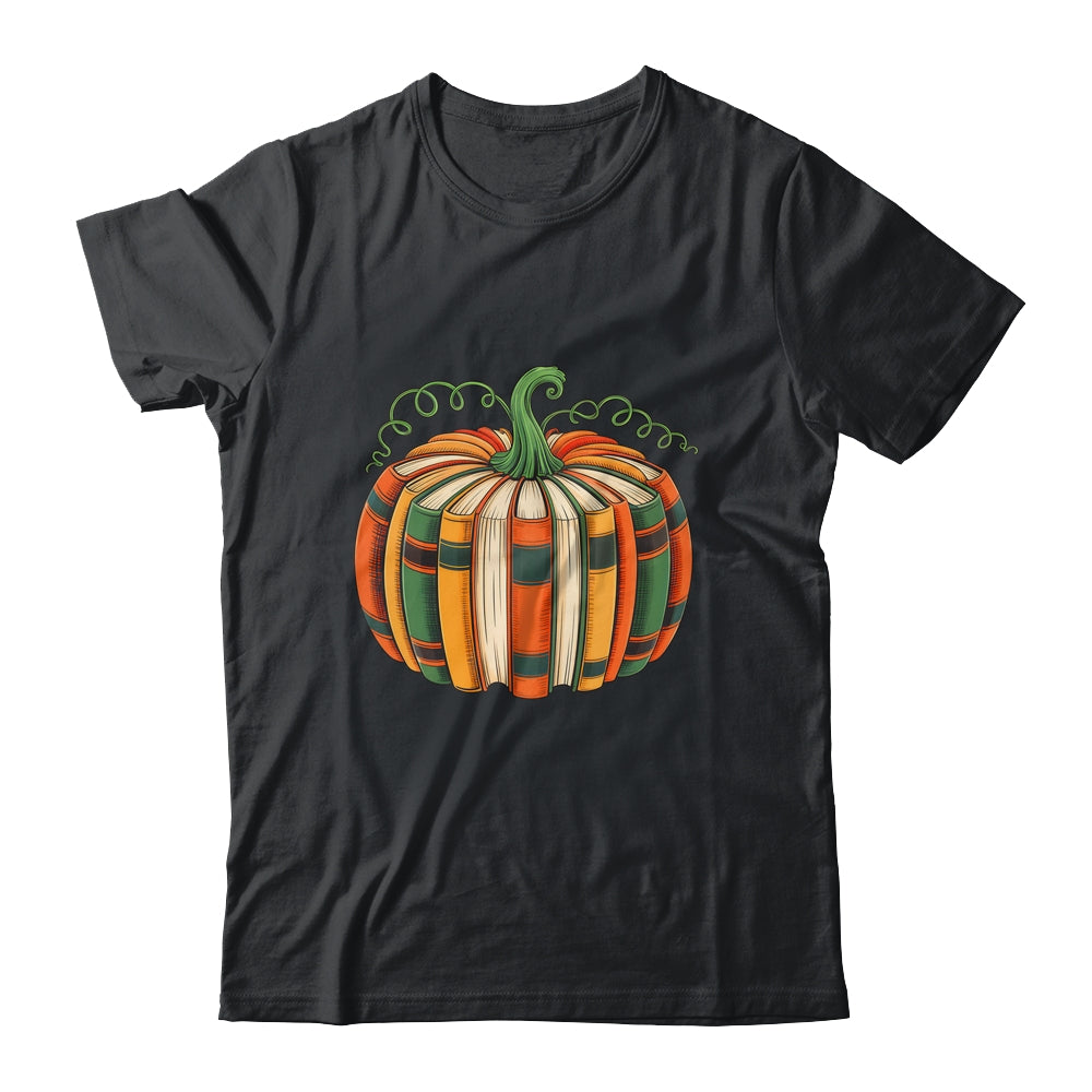 Fall Book Pumpkin Retro Reading Book Halloween Teacher Shirt & Hoodie | siriusteestore