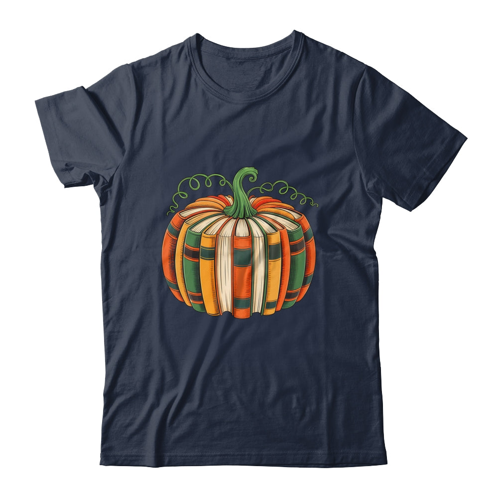 Fall Book Pumpkin Retro Reading Book Halloween Teacher Shirt & Hoodie | siriusteestore