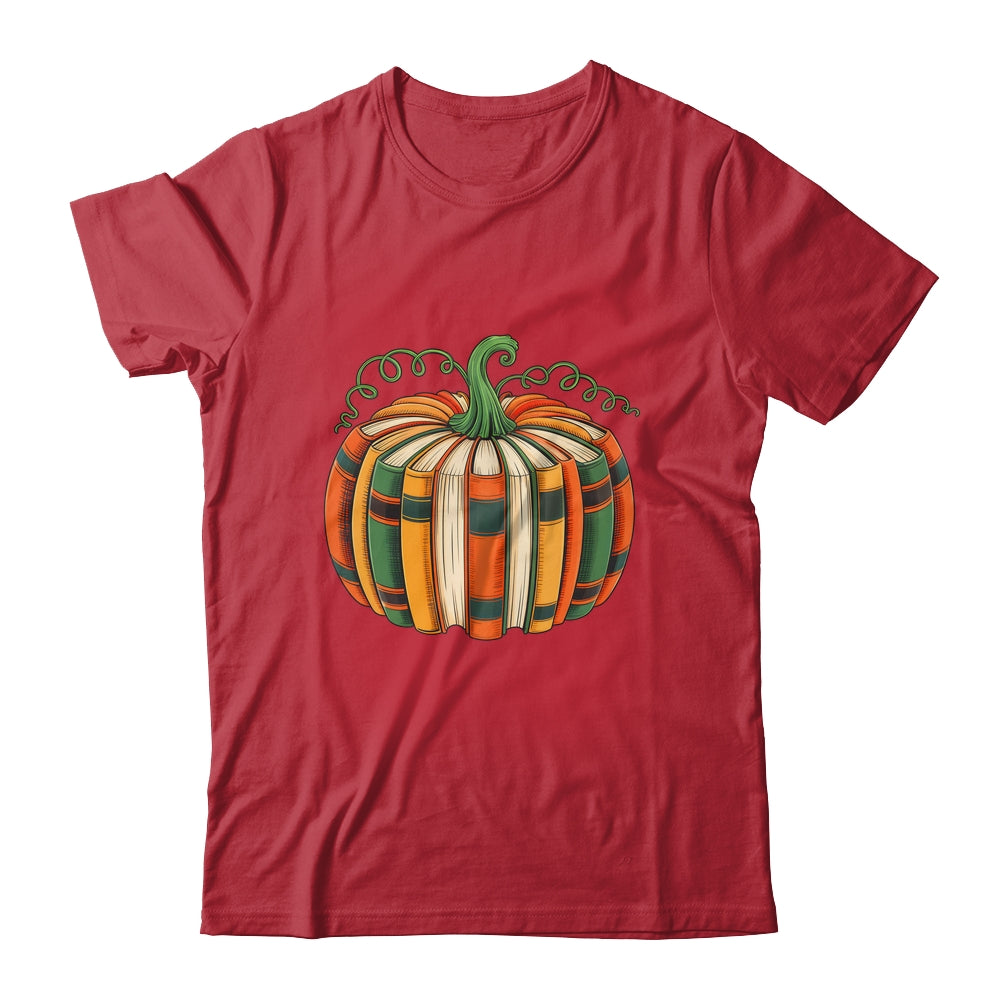 Fall Book Pumpkin Retro Reading Book Halloween Teacher Shirt & Hoodie | siriusteestore