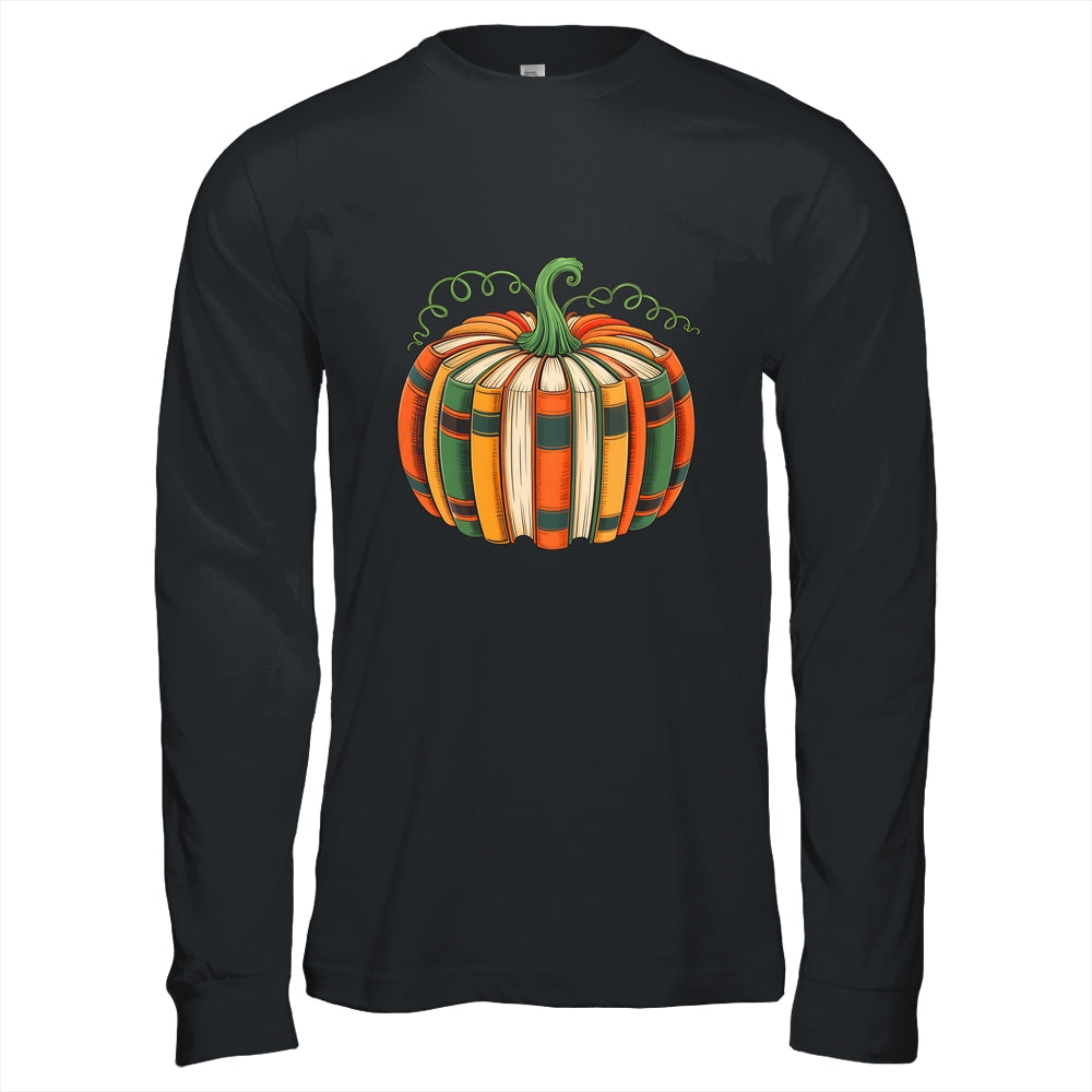 Fall Book Pumpkin Retro Reading Book Halloween Teacher Shirt & Hoodie | siriusteestore