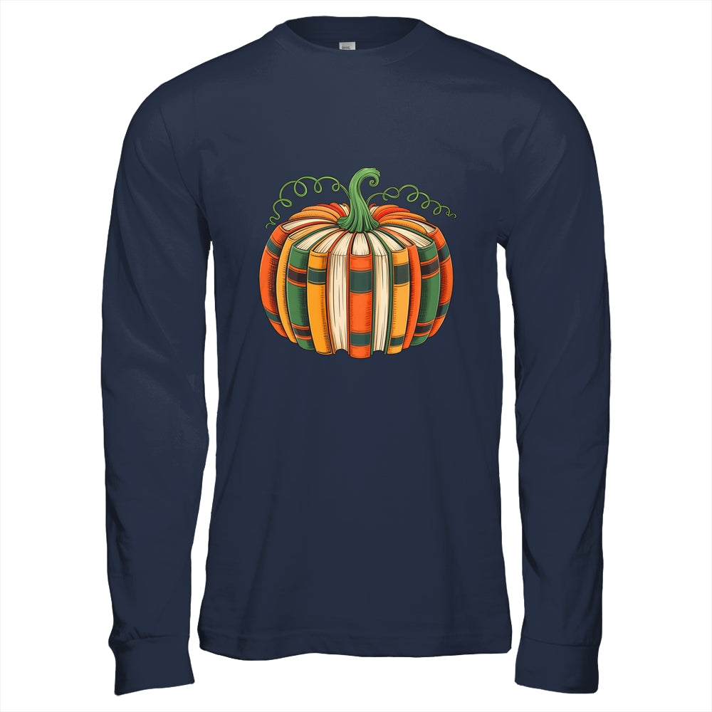 Fall Book Pumpkin Retro Reading Book Halloween Teacher Shirt & Hoodie | siriusteestore