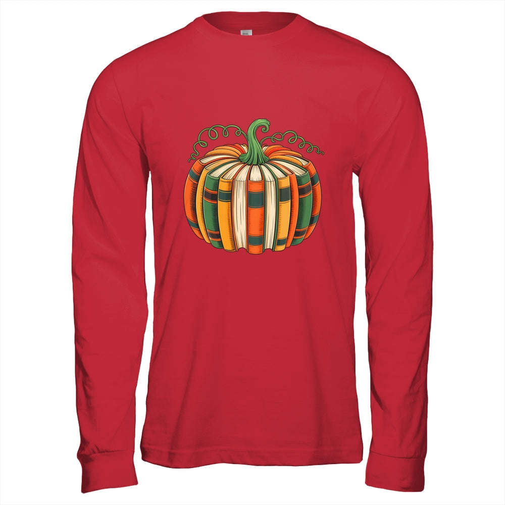 Fall Book Pumpkin Retro Reading Book Halloween Teacher Shirt & Hoodie | siriusteestore