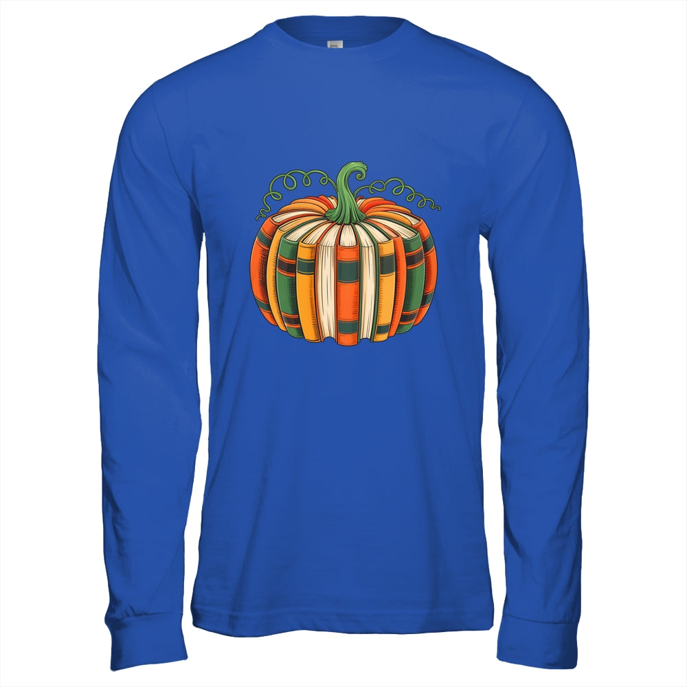 Fall Book Pumpkin Retro Reading Book Halloween Teacher Shirt & Hoodie | siriusteestore