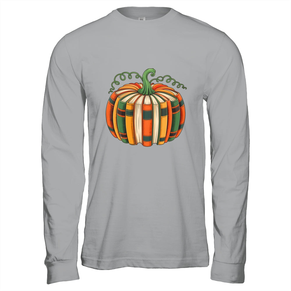 Fall Book Pumpkin Retro Reading Book Halloween Teacher Shirt & Hoodie | siriusteestore