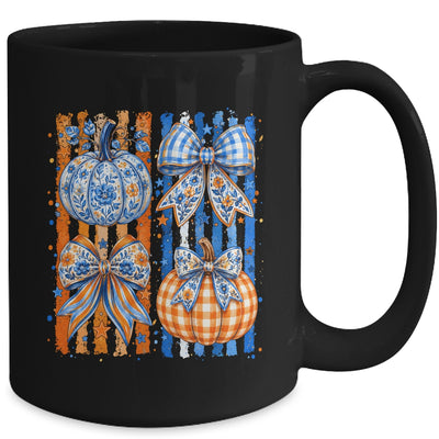 Fall Bow Pumpkin Striped Preppy Floral Fall Autumn Women Mug | siriusteestore