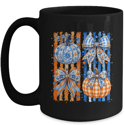 Fall Bow Pumpkin Striped Preppy Floral Fall Autumn Women Mug | siriusteestore