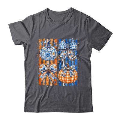 Fall Bow Pumpkin Striped Preppy Floral Fall Autumn Women Shirt & Sweatshirt | siriusteestore
