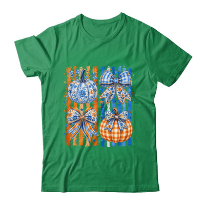 Fall Bow Pumpkin Striped Preppy Floral Fall Autumn Women Shirt & Sweatshirt | siriusteestore