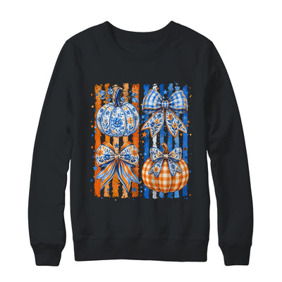 Fall Bow Pumpkin Striped Preppy Floral Fall Autumn Women Shirt & Sweatshirt | siriusteestore