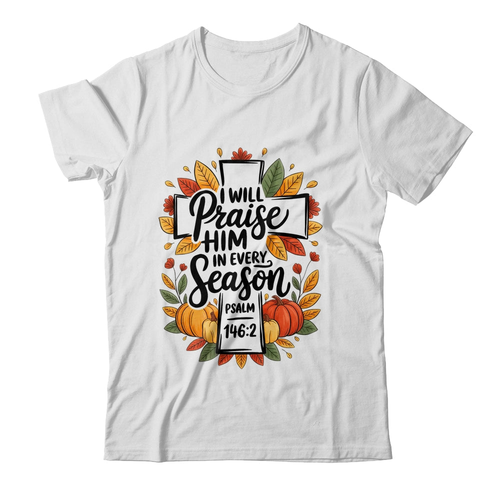 Fall Christian Cross Floral Autumn Pumpkin Bible Verse Faith Shirt & Sweatshirt | siriusteestore