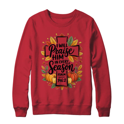 Fall Christian Cross Floral Autumn Pumpkin Bible Verse Faith Shirt & Sweatshirt | siriusteestore