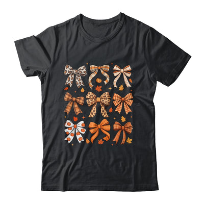 Fall Coquette Bow Fall Pumpkin Thanksgiving Women Girl Shirt & Sweatshirt | siriusteestore