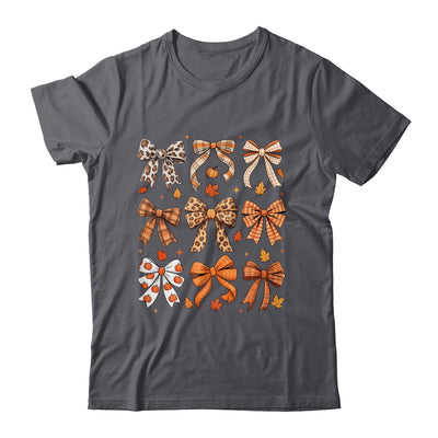 Fall Coquette Bow Fall Pumpkin Thanksgiving Women Girl Shirt & Sweatshirt | siriusteestore