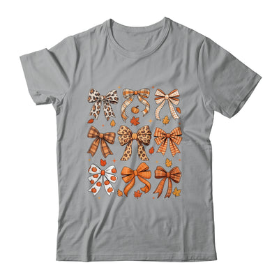 Fall Coquette Bow Fall Pumpkin Thanksgiving Women Girl Shirt & Sweatshirt | siriusteestore