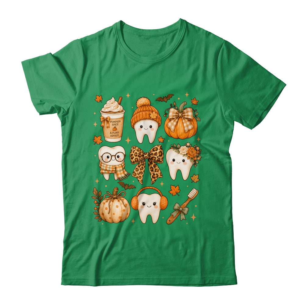 Fall Dentist Halloween Tooth Pumpkin Bow Dental Hygienist Shirt & Sweatshirt | siriusteestore