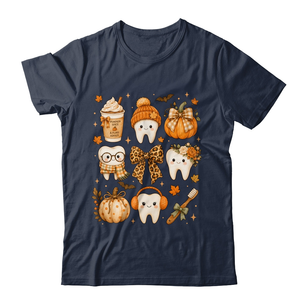 Fall Dentist Halloween Tooth Pumpkin Bow Dental Hygienist Shirt & Sweatshirt | siriusteestore