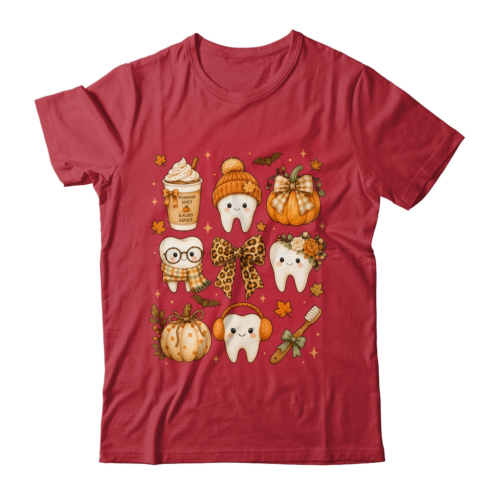 Fall Dentist Halloween Tooth Pumpkin Bow Dental Hygienist Shirt & Sweatshirt | siriusteestore
