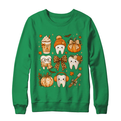 Fall Dentist Halloween Tooth Pumpkin Bow Dental Hygienist Shirt & Sweatshirt | siriusteestore
