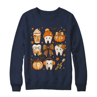 Fall Dentist Halloween Tooth Pumpkin Bow Dental Hygienist Shirt & Sweatshirt | siriusteestore