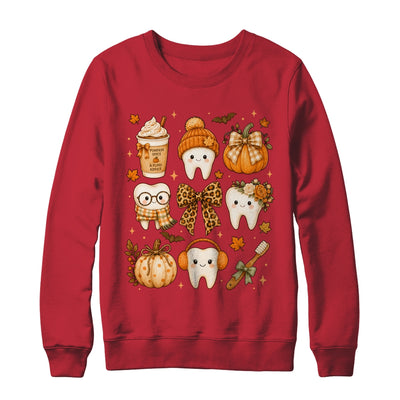 Fall Dentist Halloween Tooth Pumpkin Bow Dental Hygienist Shirt & Sweatshirt | siriusteestore