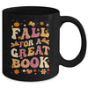 Fall For A Great Book Reading Teacher Librarian Thanksgiving Mug | siriusteestore