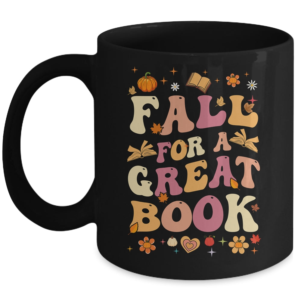 Fall For A Great Book Reading Teacher Librarian Thanksgiving Mug | siriusteestore