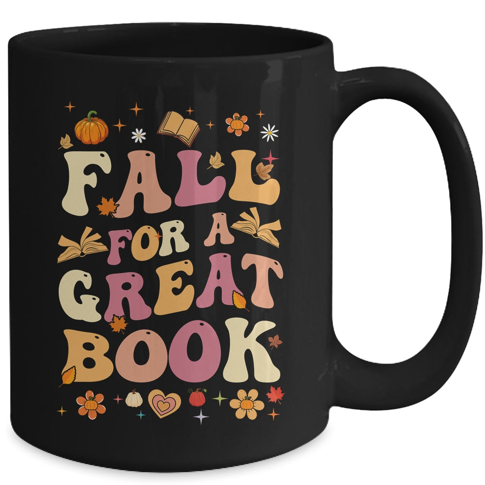 Fall For A Great Book Reading Teacher Librarian Thanksgiving Mug | siriusteestore