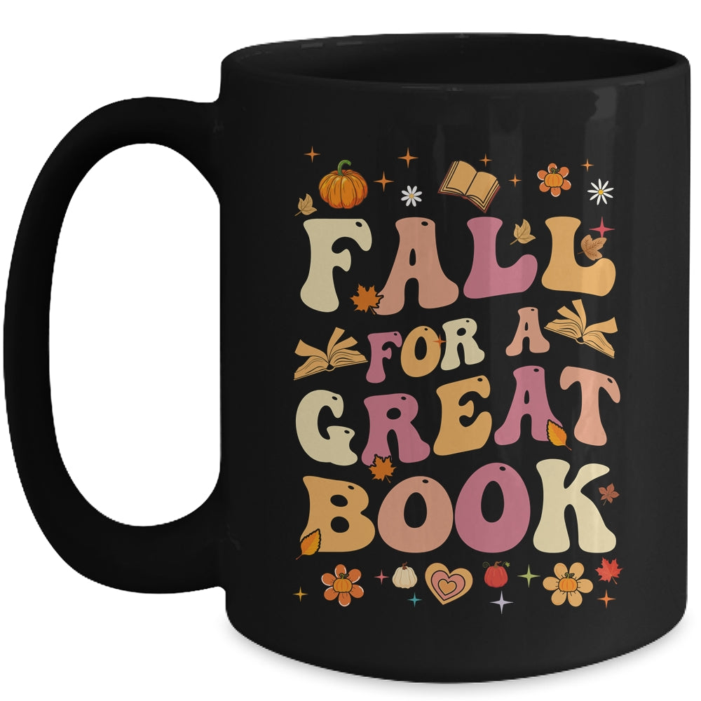 Fall For A Great Book Reading Teacher Librarian Thanksgiving Mug | siriusteestore