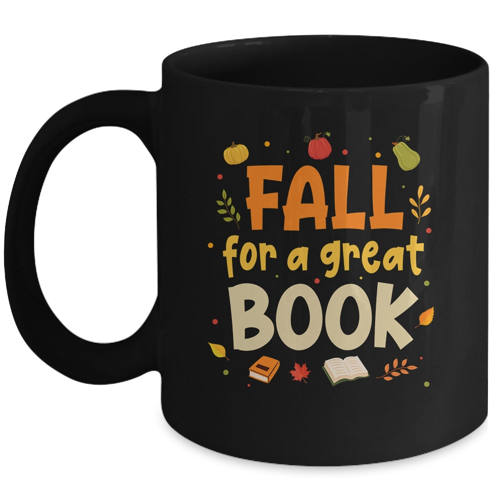 Fall For Great Reading Book Autumn Bookworm Teacher Reader Mug | siriusteestore
